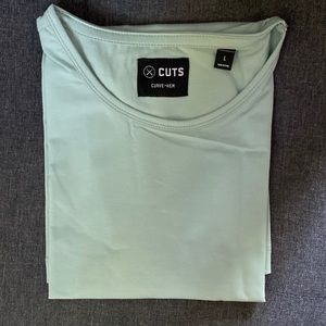 Cuts Curve Hem, High Scoop, Mist - Mens T-shirt - Never worn (NWT).